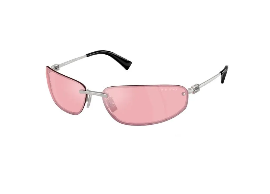 Lunettes Miu Miu MUA50S Anti-Éblouissement Argent Verres Miroirs Rose Chic