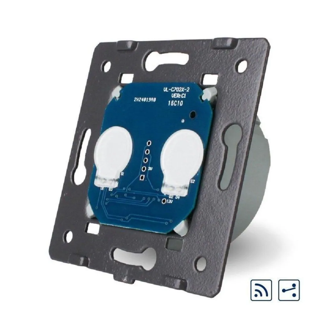 LIVOLO VL-C702SR-11 Double Va-et-Vient Tactile avec Télécommande RF 433MHz