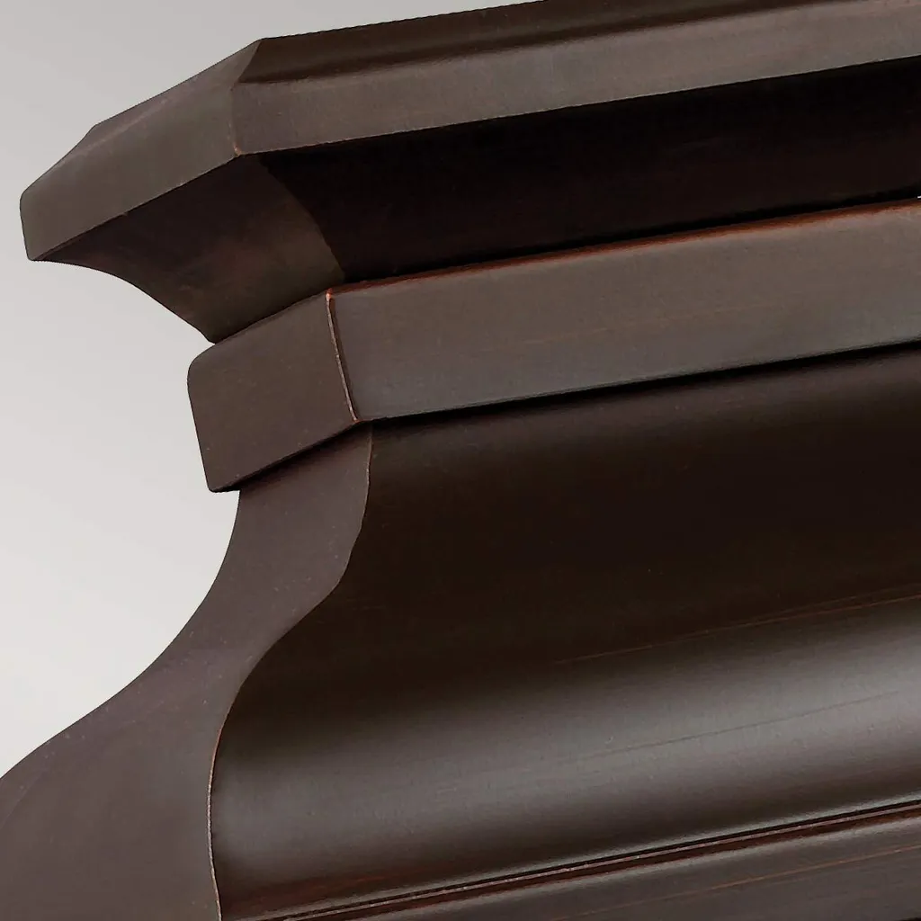Lanterne murale extérieure Pediment Feiss E14 décorative bronze antique - 5