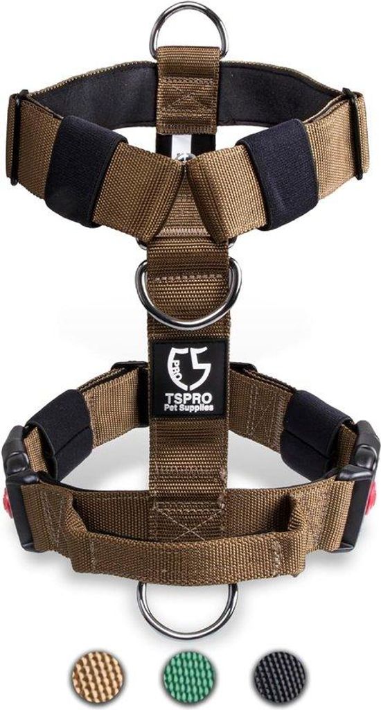 Taktische Hundeleinen mit Griff, 1,5 Zoll breit, militärische Qualität, dick gefedert und robust, Schnellschließen, geeignet für kleine Hunde, ...