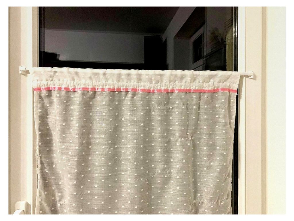 2 Gardinenstangen, Vitragestangen für Scheibengardinen weiß aus Metall/Kunststoff ausziehbar von 60-100cm + 4 Klebehaken