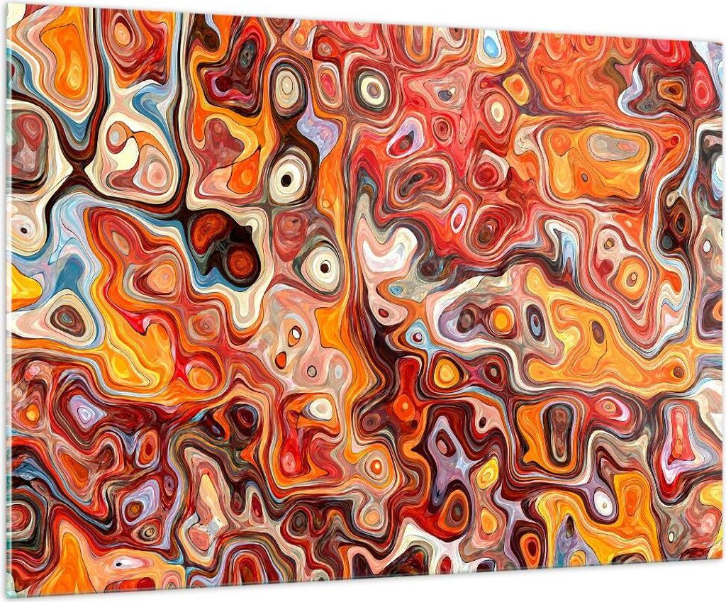 Bilder auf glas - Abstraktion modern - 100x70cm - Glasbilder - Wandbilder - Kunstdruck - zum Aufhängen bereit - Wanddekoration aus Glas - Glas Bil...