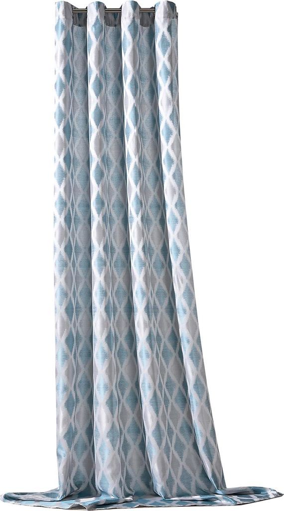 heimtexland ® Ösenschal Deko Vorhang Raute Jacquard Produktbild 
