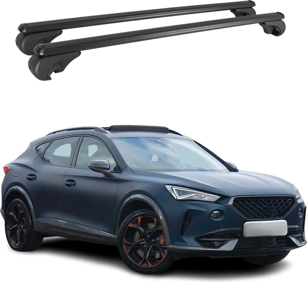 Dachträger Grundtäger für Cupra Formentor 2020-2025 75kg Aluminium Schwarz 2 tlg