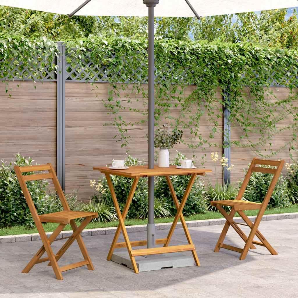 vidaXL Gartentisch Klappbar 70x70x75 cm Massivholz Akazie Produktbild 