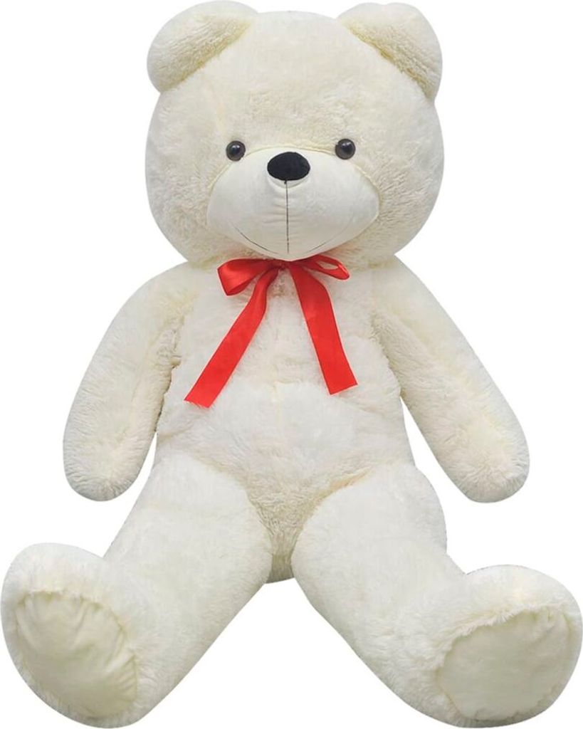 vidaXL Ours en peluche doux XXL blanc 160 cm Image du produit 