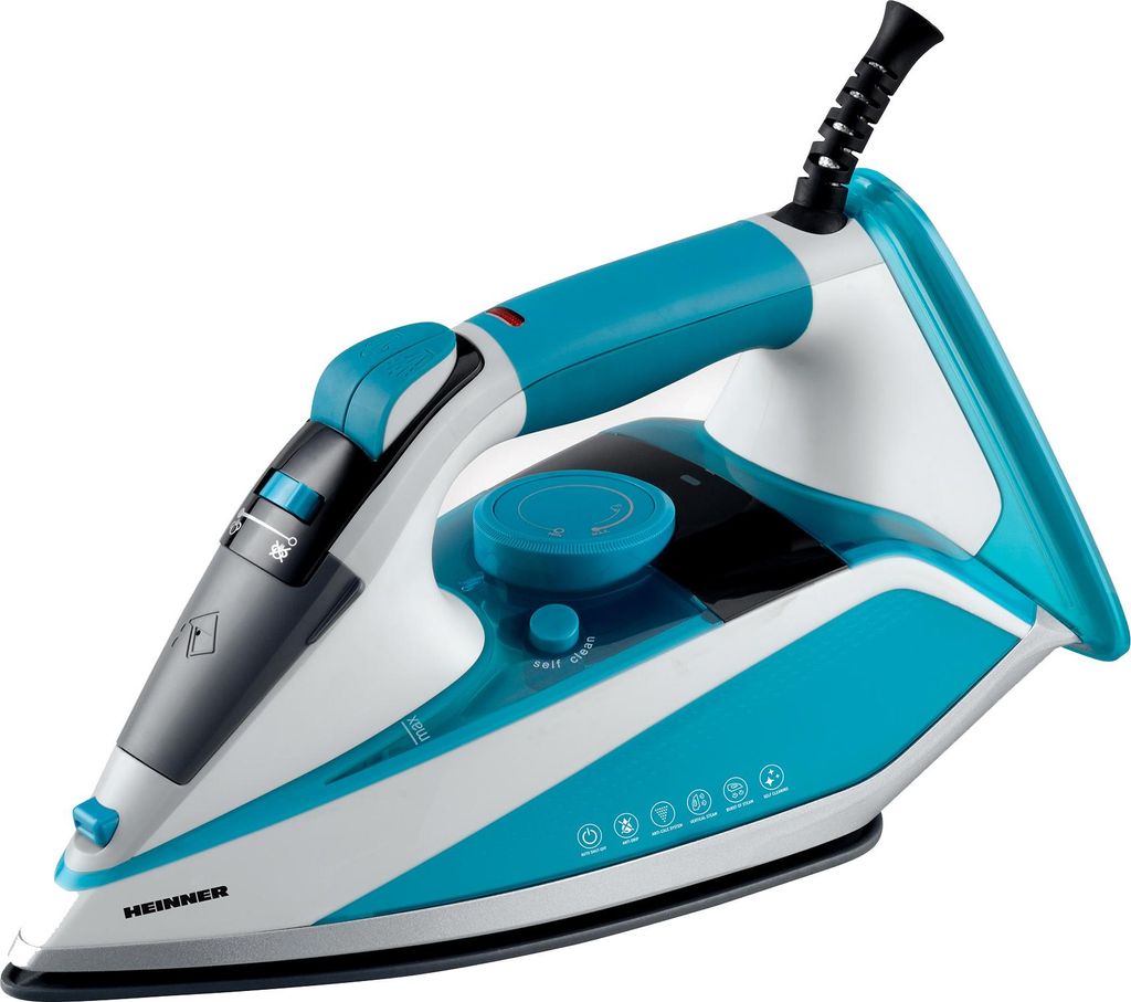 Heinner EmeraldSteam HSI-2400LGR Bügeleisen, 2000–2400 W, keramikbeschichtete Bügelsohle, automatische Abschaltung, Tropfstopp, Antikalkung, grün