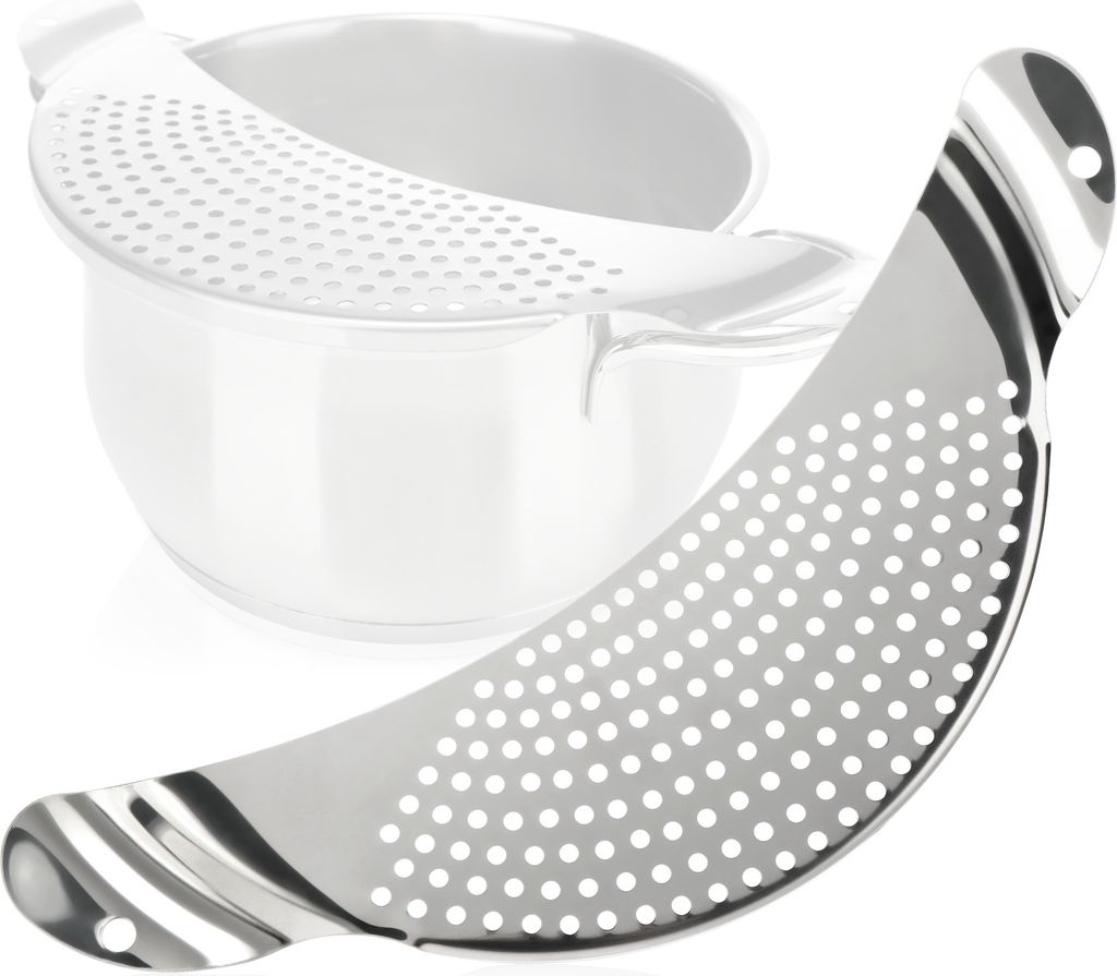 com-four® Abgießhilfe für Kochtöpfe - Topfsieb in Produktbild 