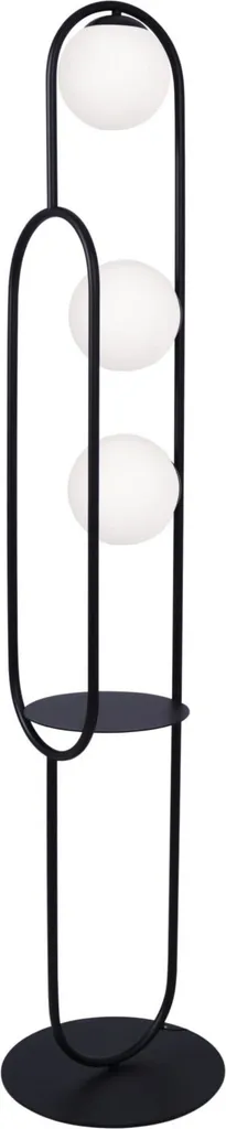 Lampadaire 3 globes FINESTRA K-4963 en métal noir et verre