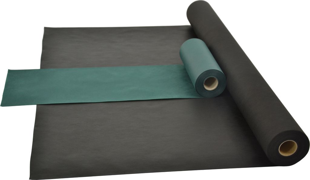 Sensalux Kombi-Set 1 Tischdeckenrolle 1,5m x 25m schwarz + Tischläufer 30cm grün
