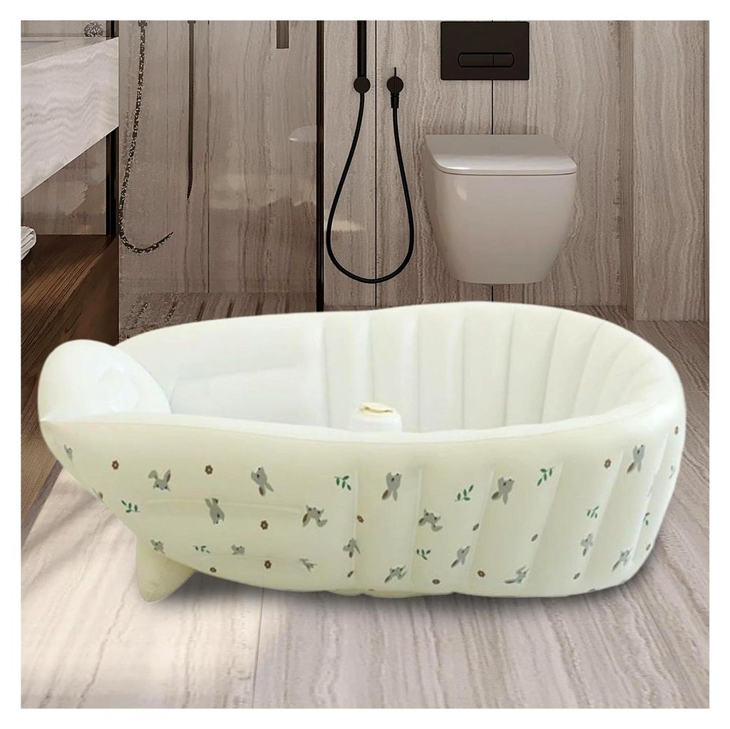 Aufblasbare Baby-Badewanne – zusammenklappbarer Kindersitz | tragbarer Badesitz für Jungen, Mädchen und Badesitze, aufblasbarer Duschsitz, leic...