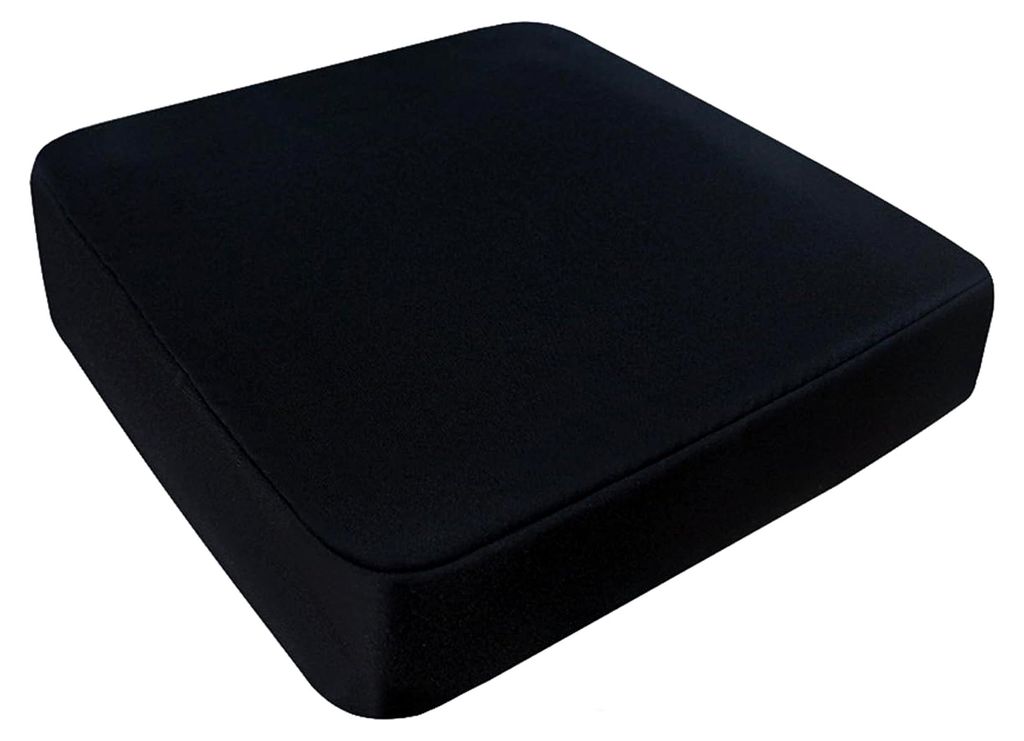 Kaltschaum Sitzkissen Anti-Dekubitus 40 x 40 x 5 cm SCHWARZ für Rollstuhl, Stuhl, Auto, LKW, Bürostuhl, Chefsessel, Kissen, Stützkissen Rücken ...