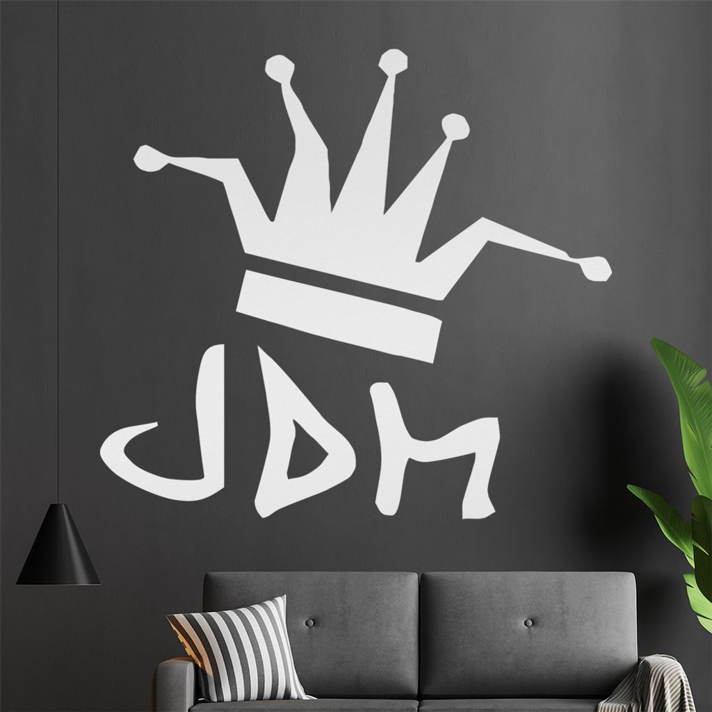 JDM King Wandtattoo in 6 Größen - Wandaufkleber Wall Sticker - Dekoration, Küche, Wohnzimmer, Schlafzimmer, Badezimmer
