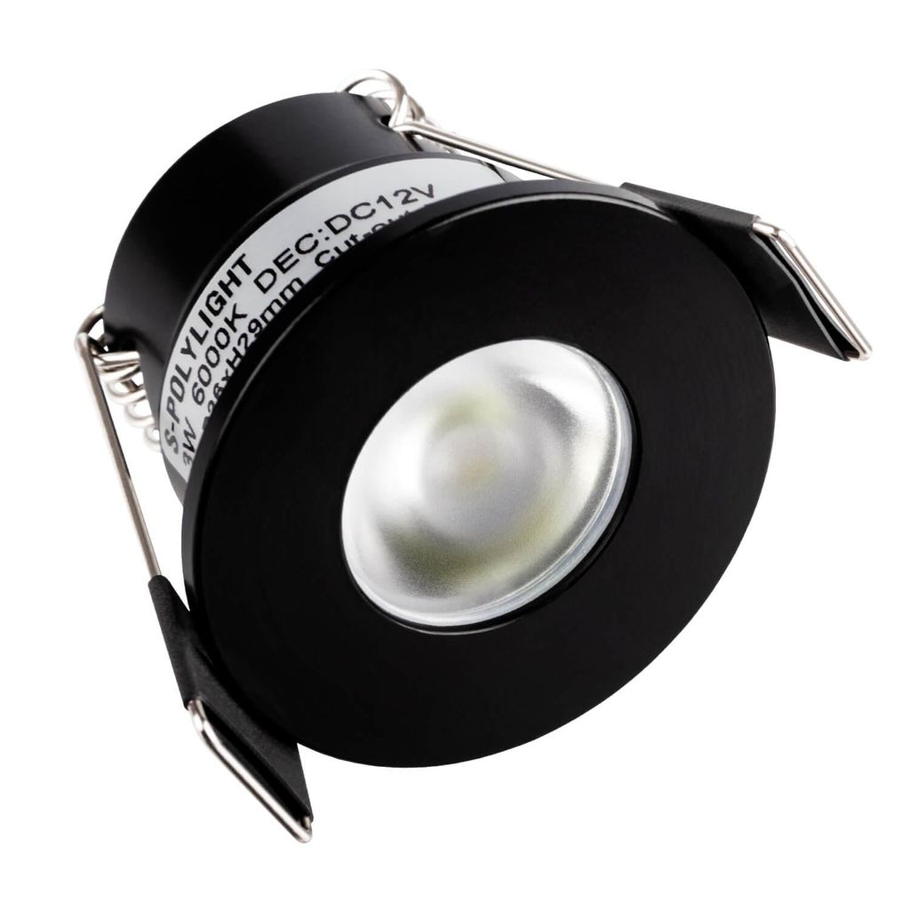 S-Polylight PREMIUM Mini LED- Einbauspots Kaltweiß 6.000K, DIMMBAR, IP65, FUNK 3W LED Einbaustrahler Terrassenüberdachung, Terrassenbeleuchtung, ...