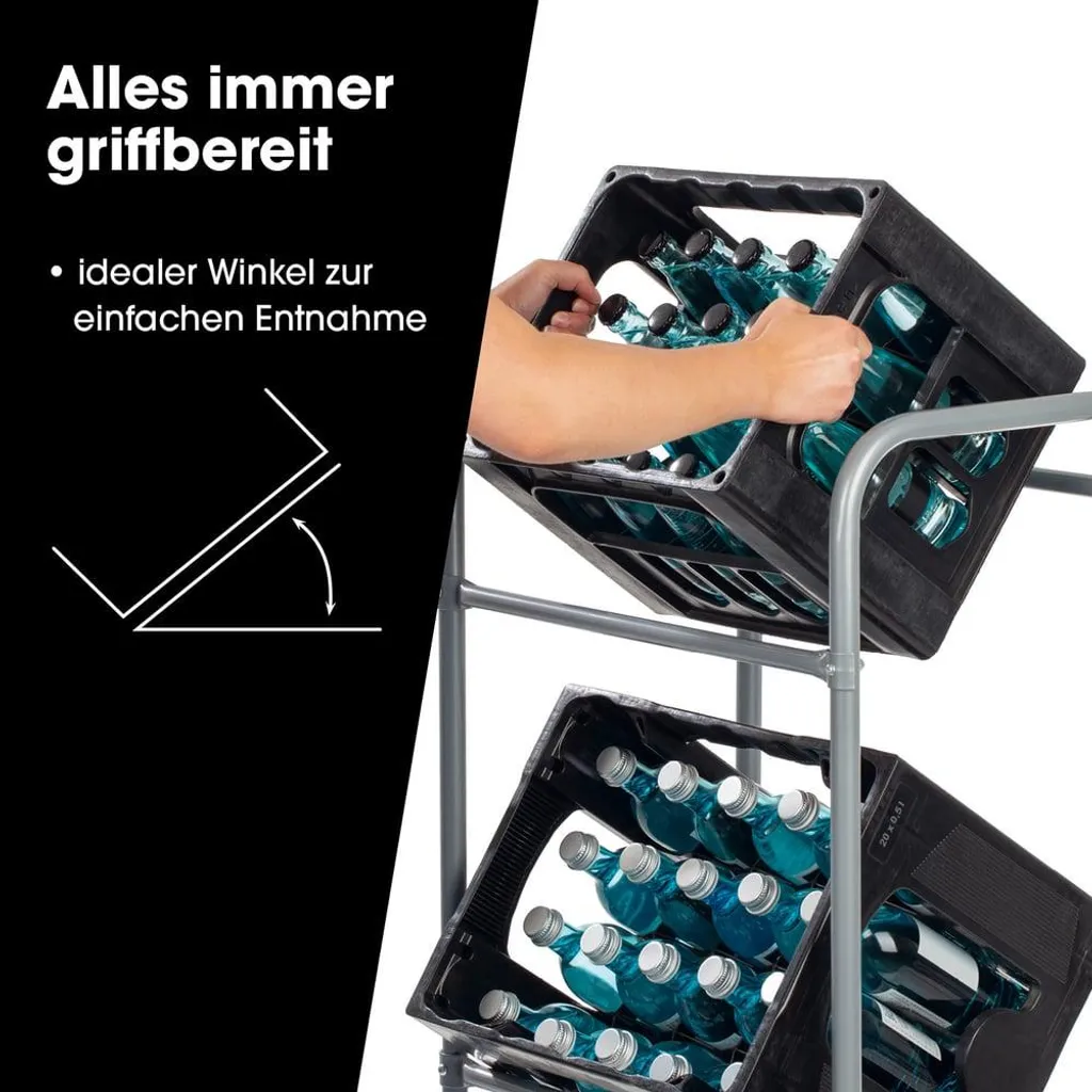 Support de Rangement pour Pack de Boissons et Caisses - Idéal Cave et Garage