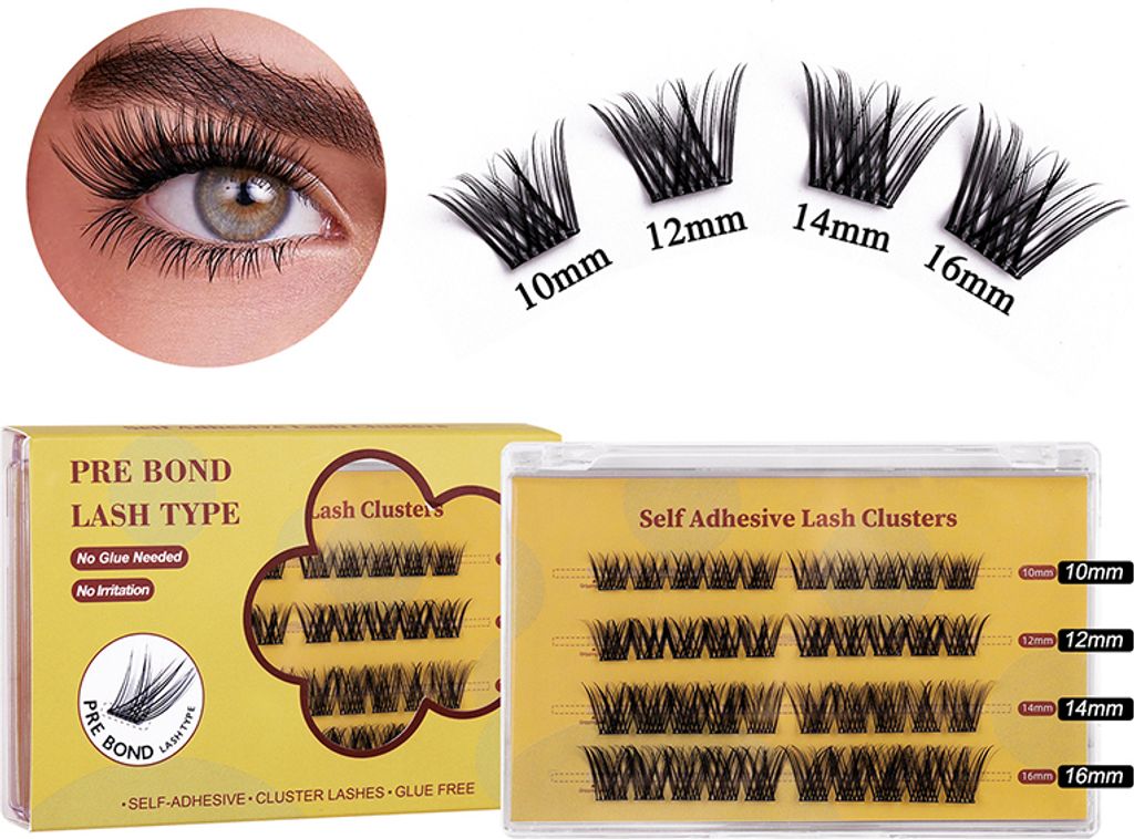 INF MJ10-06 Einzelne falsche Wimpern (4 Paare) - Natürlich & Voluminös model 1