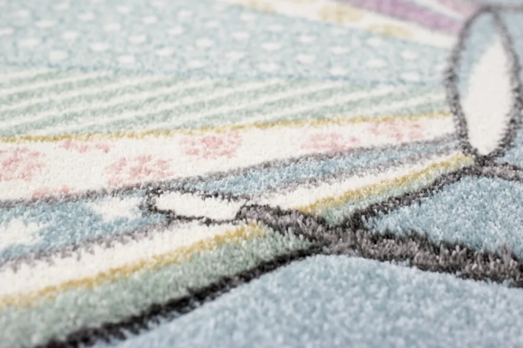 Grand tapis de chambre enfant bleu pastel à motif animaux 160 x 230 cm - 2