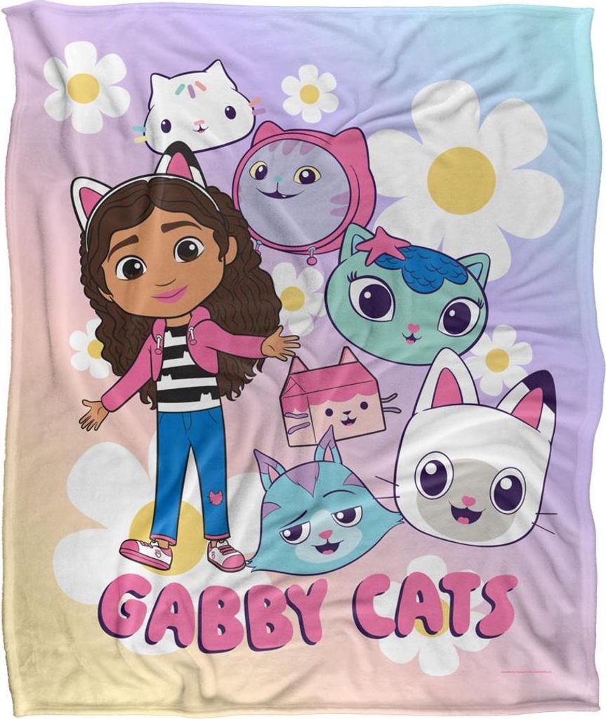 Gabby ́s Dollhouse - Regenbogen Decke, Seidig, Supersoft TV23775 (Einheitsgröße) (Bunt)