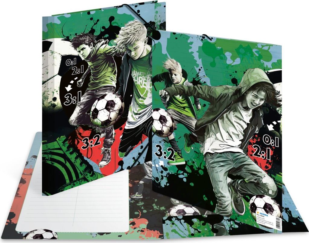 HERMA Eckspannermappe "Street Soccer" Karton DIN A4