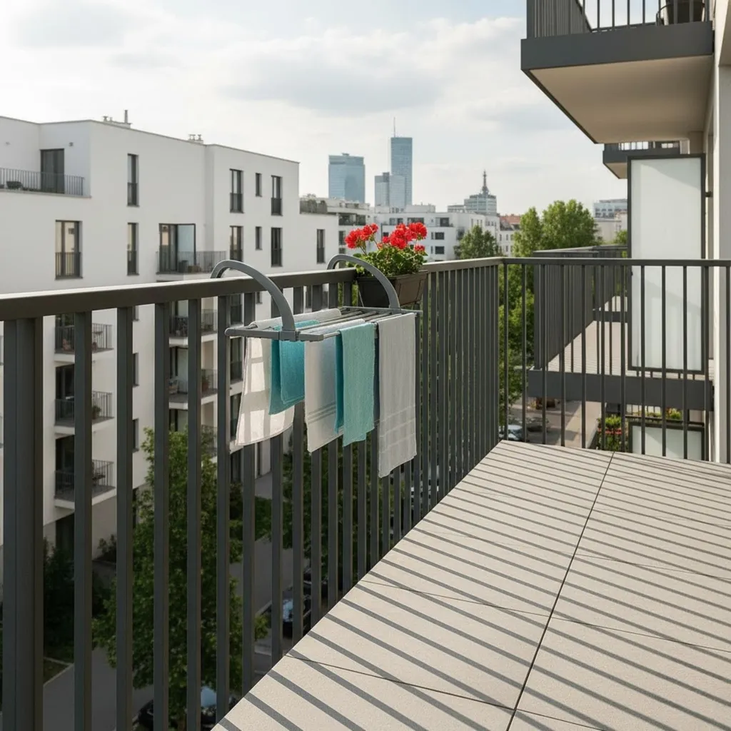 Séchoir à linge de balcon : la solution pour étendre sans encombrer le sol - 12
