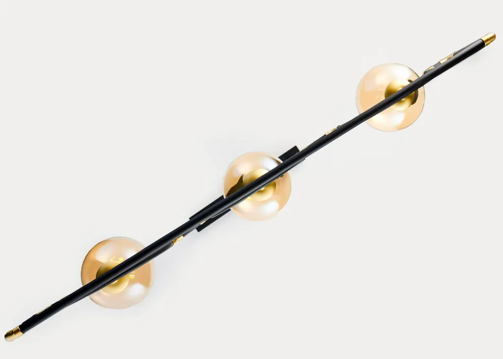 Suspension Design HANZA 100cm - Solution Éclairage Salon Chic et Or