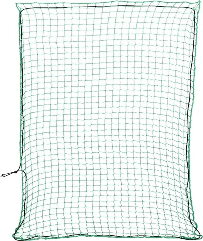 Filet pour remorque avec sandow vert 3x2,5 m en PP haute densité