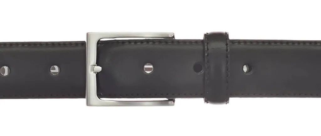 Vanzetti Cintura 30mm W75 Nero - Cintura Business in Pelle per Uomo e Donna - 2