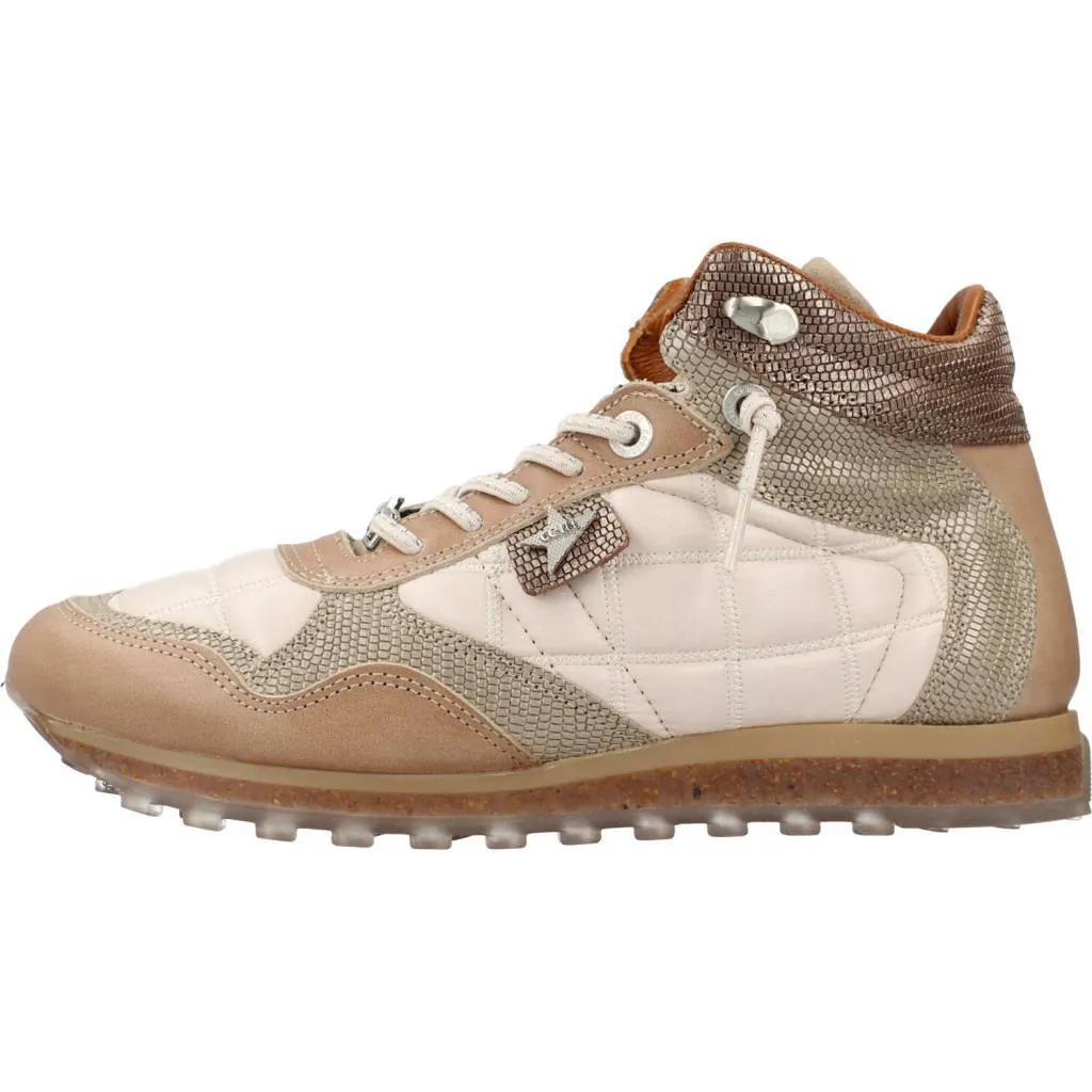 Zapatillas Mujer Cetti C1048chess Brun Clair - Baskets Cuir Premium