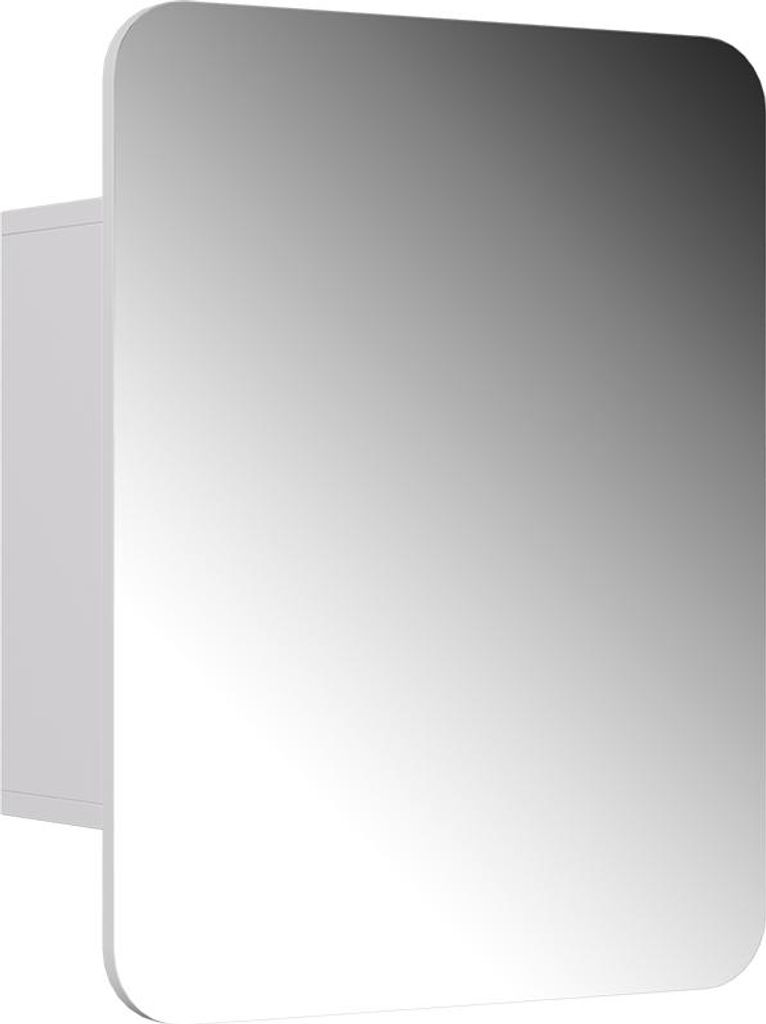 Badspiegelschrank Vicco Zino Weiß 65 x 50 cm mit Regalen, Produktbild 