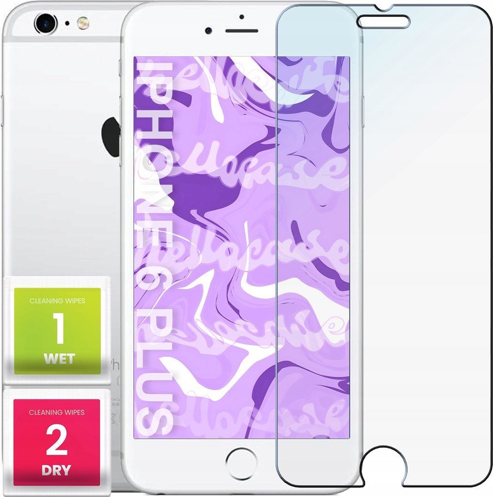 Glas für IPHONE 6 PLUS / 6S PLUS Panzerglas Panzerfolie Schutzglasfolie Displayschutzglas Echt Glas Schutz Folie Display Glasfolie 9H HELLOCASE