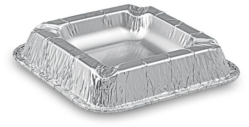 100x Alu Aschenbecher aus kräftigem Aluminium eckig 12,6 x Produktbild 