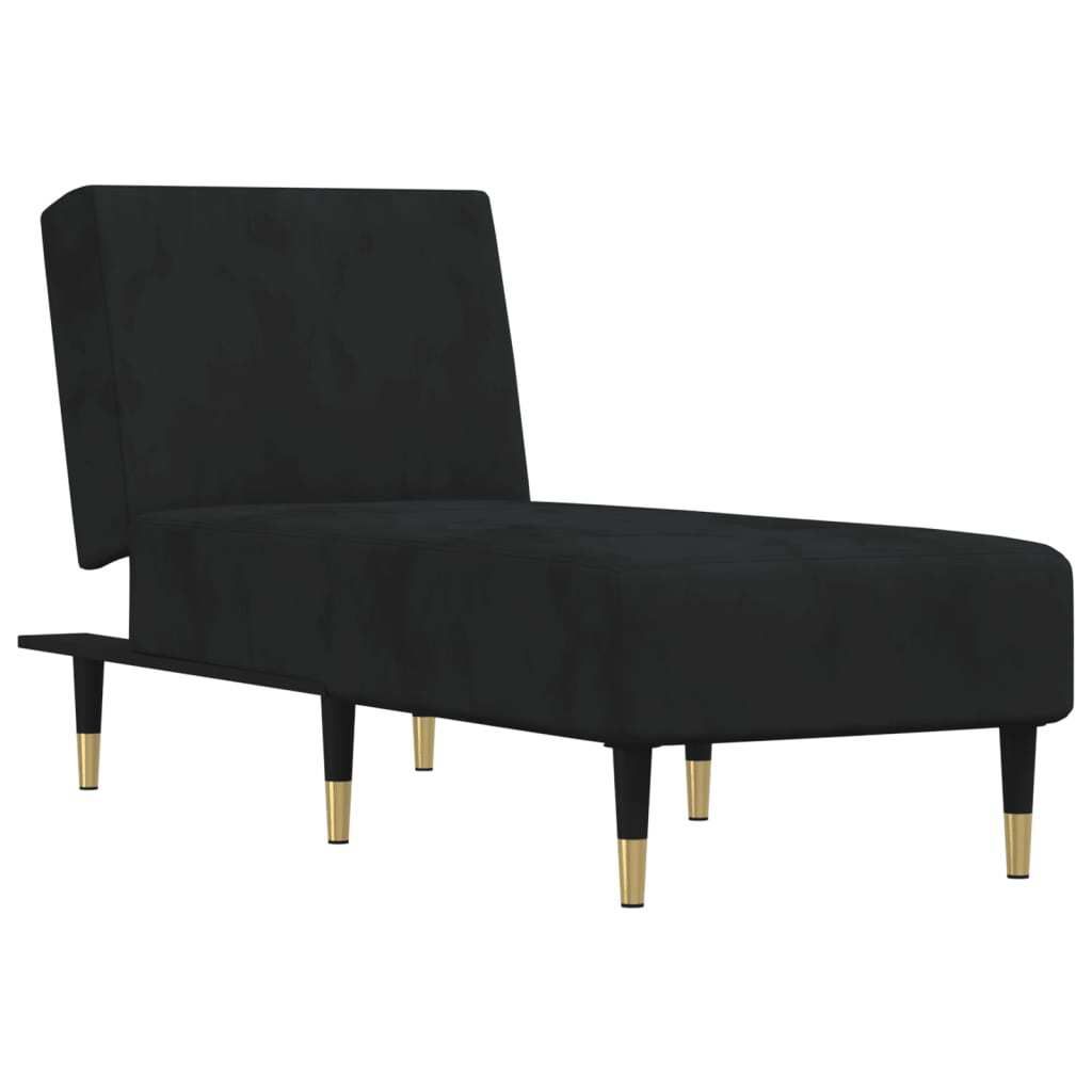 "WINTER SALE" Chaiselongue Schwarz Samt - Recamieren NEU3072242