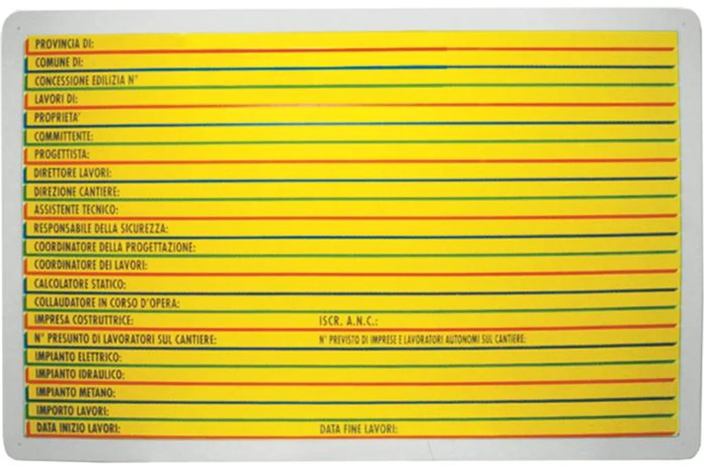 Panneau Permis de Construire en Couleur 60 x 80 cm pour Chantier