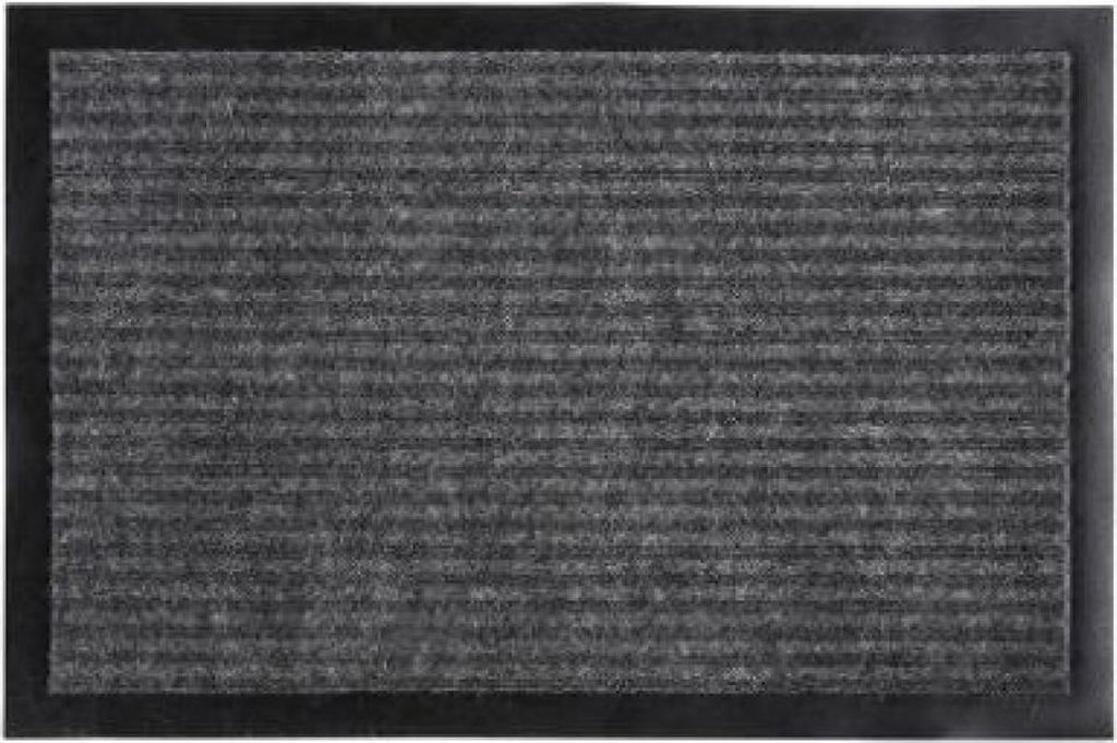 Fußmatte Antirutsch für den Innenbereich - 60x40cm - Gummi/Stoff - Schwarz - Trockenlaufmatte Antirutsch