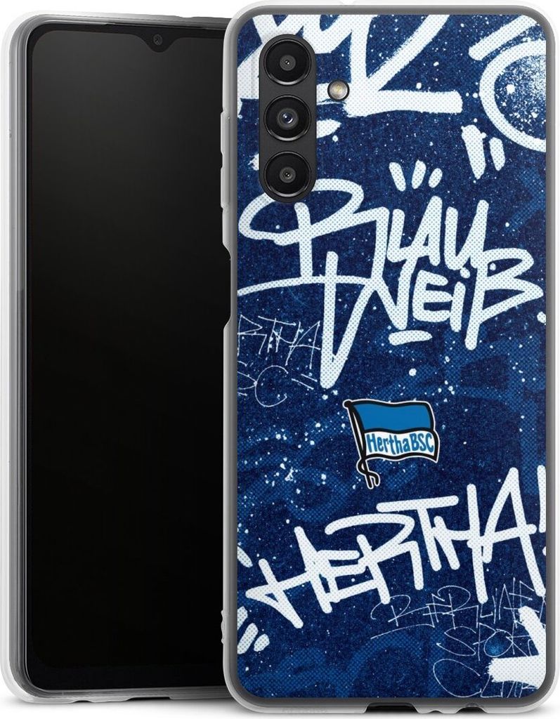 DeinDesign Handyhülle für Samsung Galaxy A04s Silikon Hülle Case Smartphone Schutzhülle Graffiti Hertha BSC Offizielles Lizenzprodukt