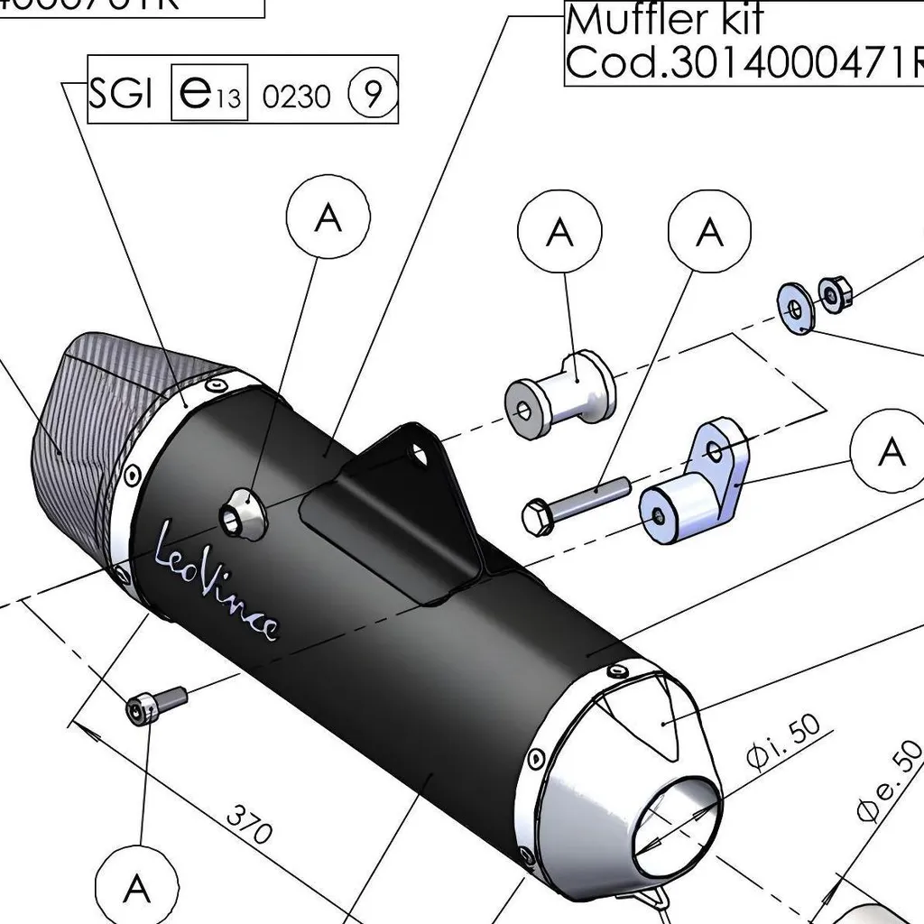 Réparer fixation pot LeoVince Suzuki V-Strom 1000 avec ce support vis