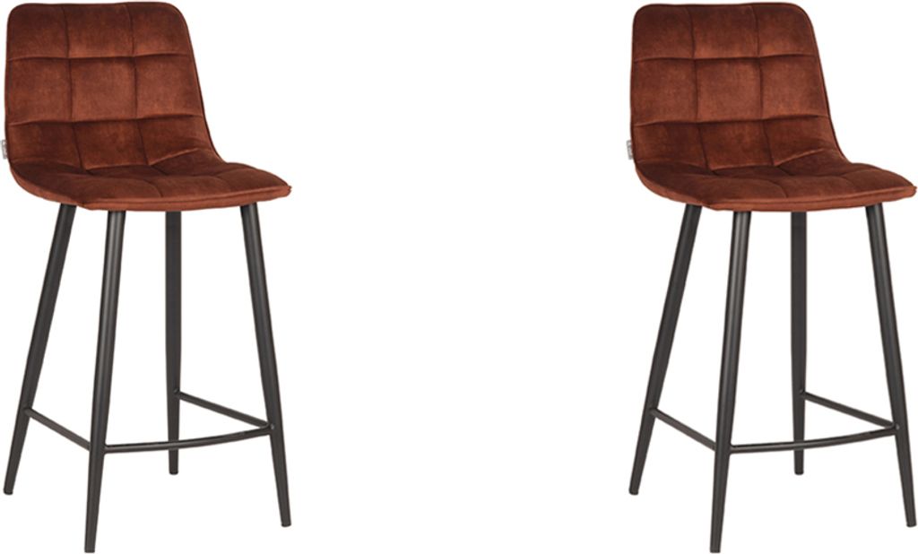 LABEL51 Barhocker Jelt – Rost – Velours