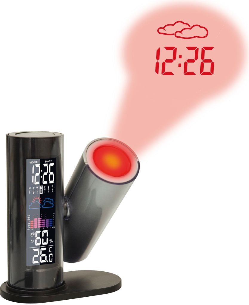 techno line WS 9040-IT Station Météo avec Horloge Argent/Grisaille