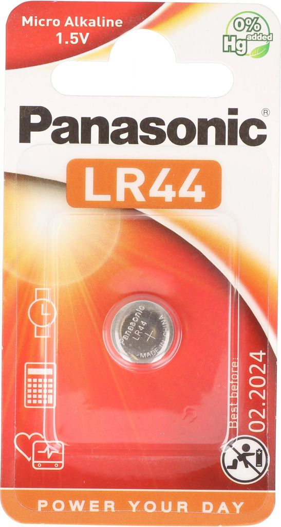 Panasonic 30001106, Einwegbatterie, LR44, Alkali, 1,5 V, 12 Produktbild 