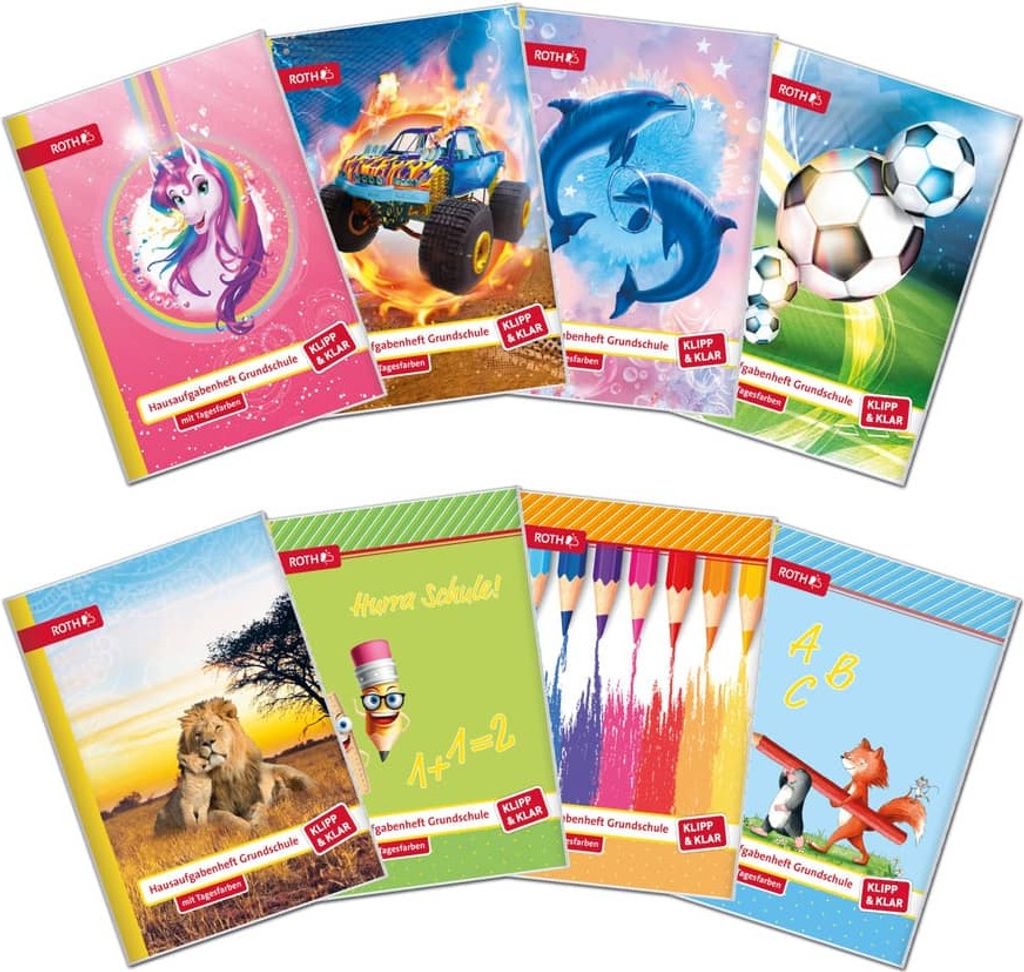 ROTH 88445 Cahier de devoirs A5 5Mot.sort. École primaire Image du produit 