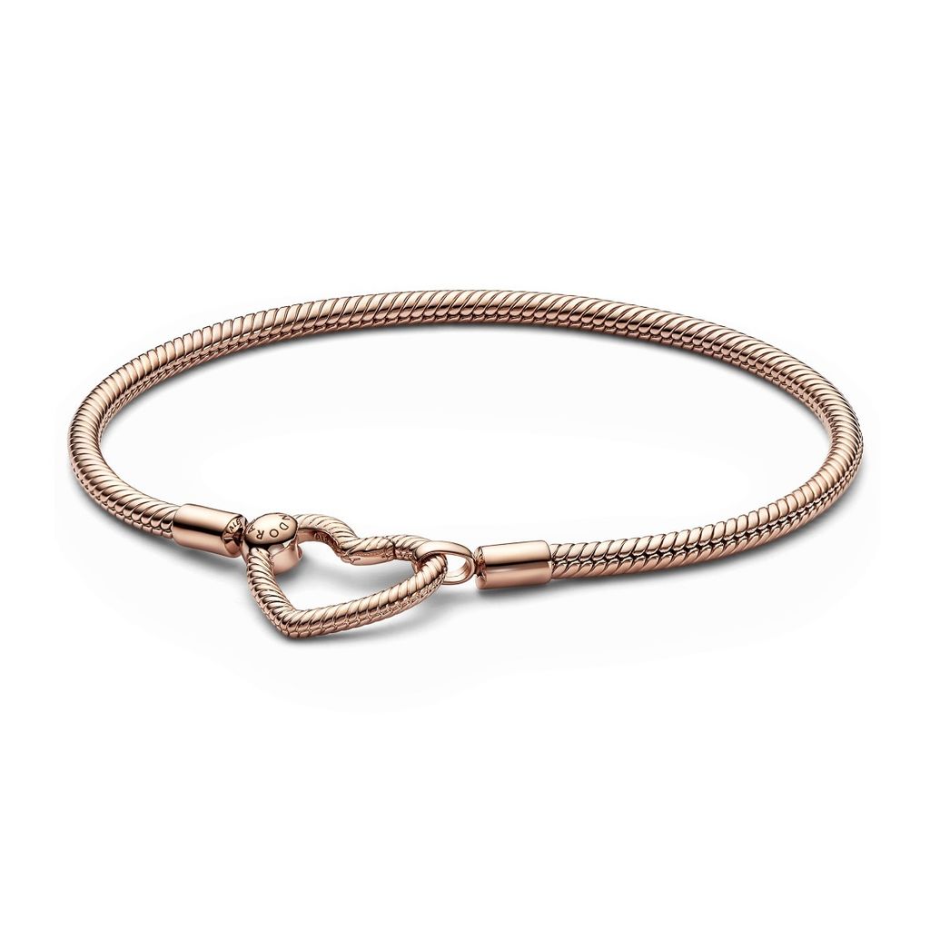 Pandora Moments Herzverschluss Schlangen-Gliederarmband 582257C00 Damenarmband, Armbandumfang:16cm