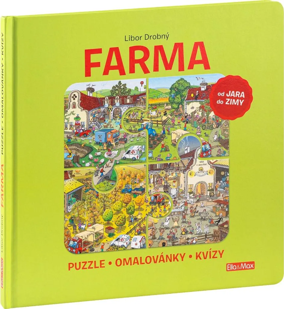 Baagl FARMA Puzzles Coloriages et Quiz - Kit Créatif pour Enfants