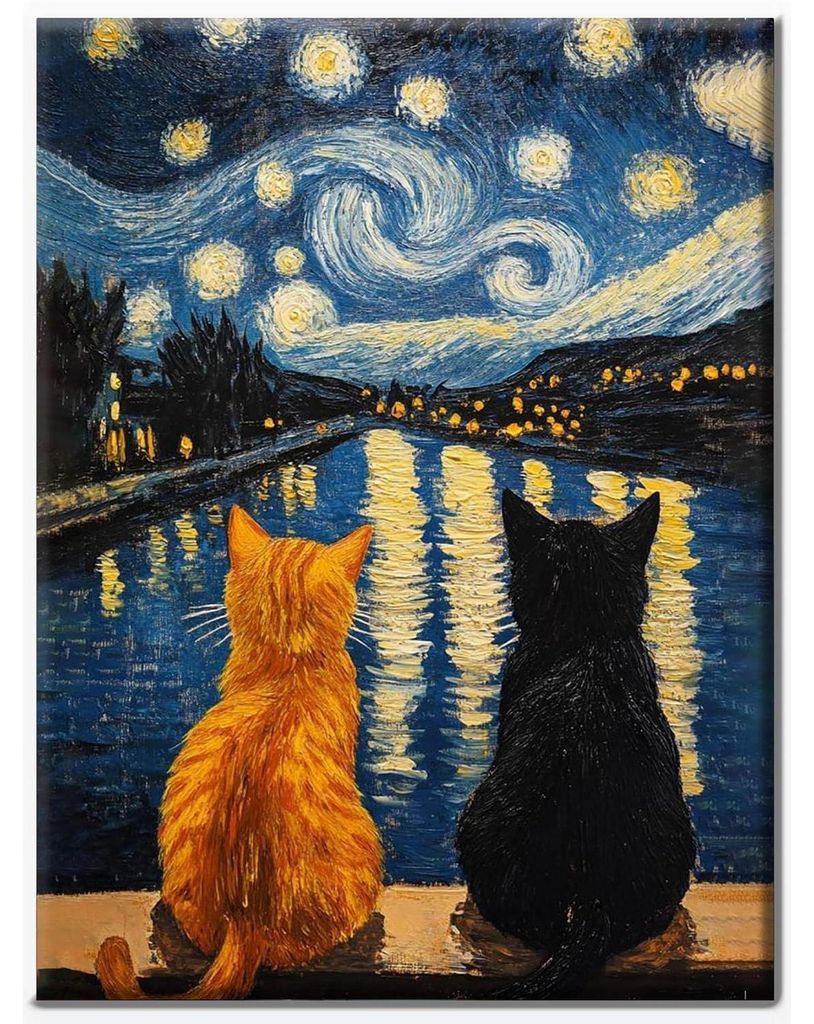 Kit per il mosaico diamantato 5D, soggetto: gatto, stile Immagine del prodotto 