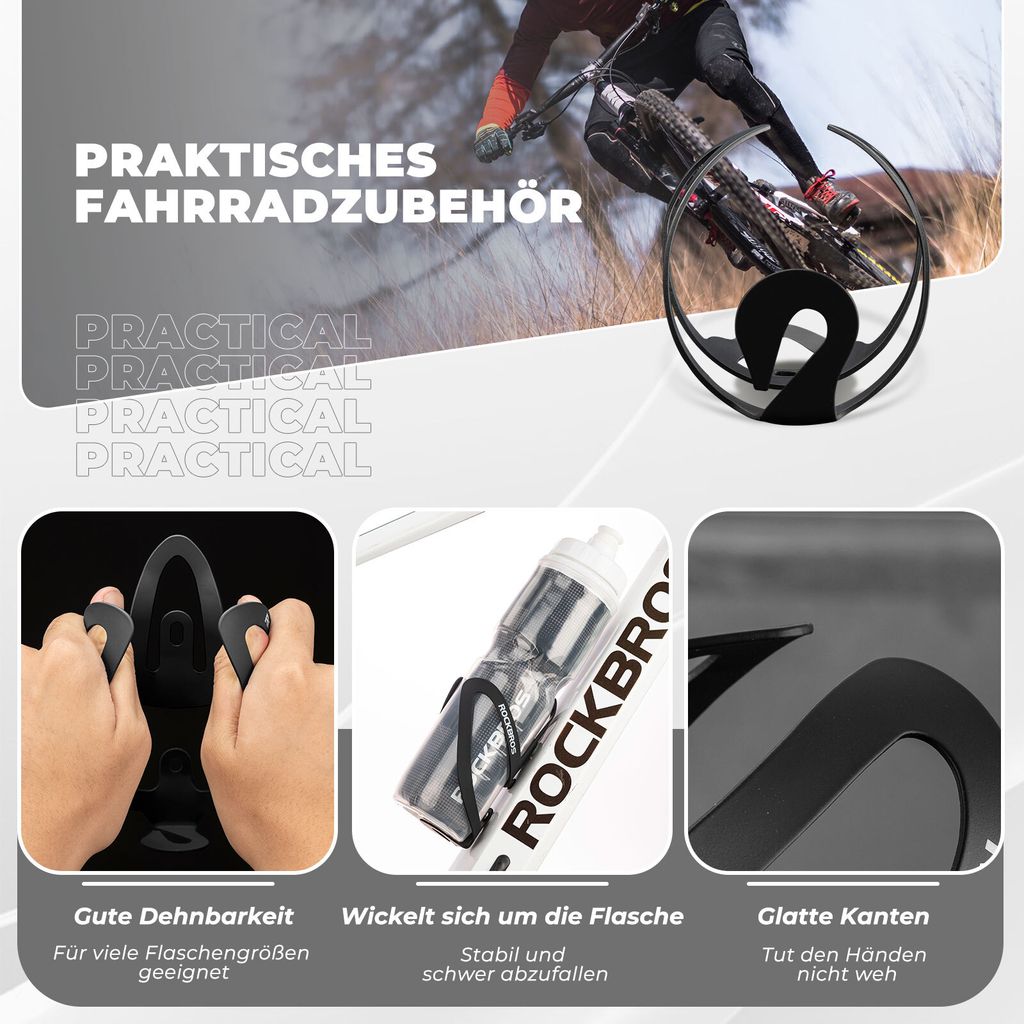 BSSOK 2 Pezzi Porta Borracce per Bicicletta, Alluminio Leggeri Portaborraccia per Bici MTB, Portaborraccia con Apertura Laterale (Rosso
