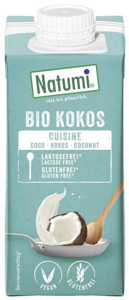 KREM KOKOSOWY DO GOTOWANIA I PIECZENIA BEZGLUTENOWY BIO 200 ml - NATUMI
