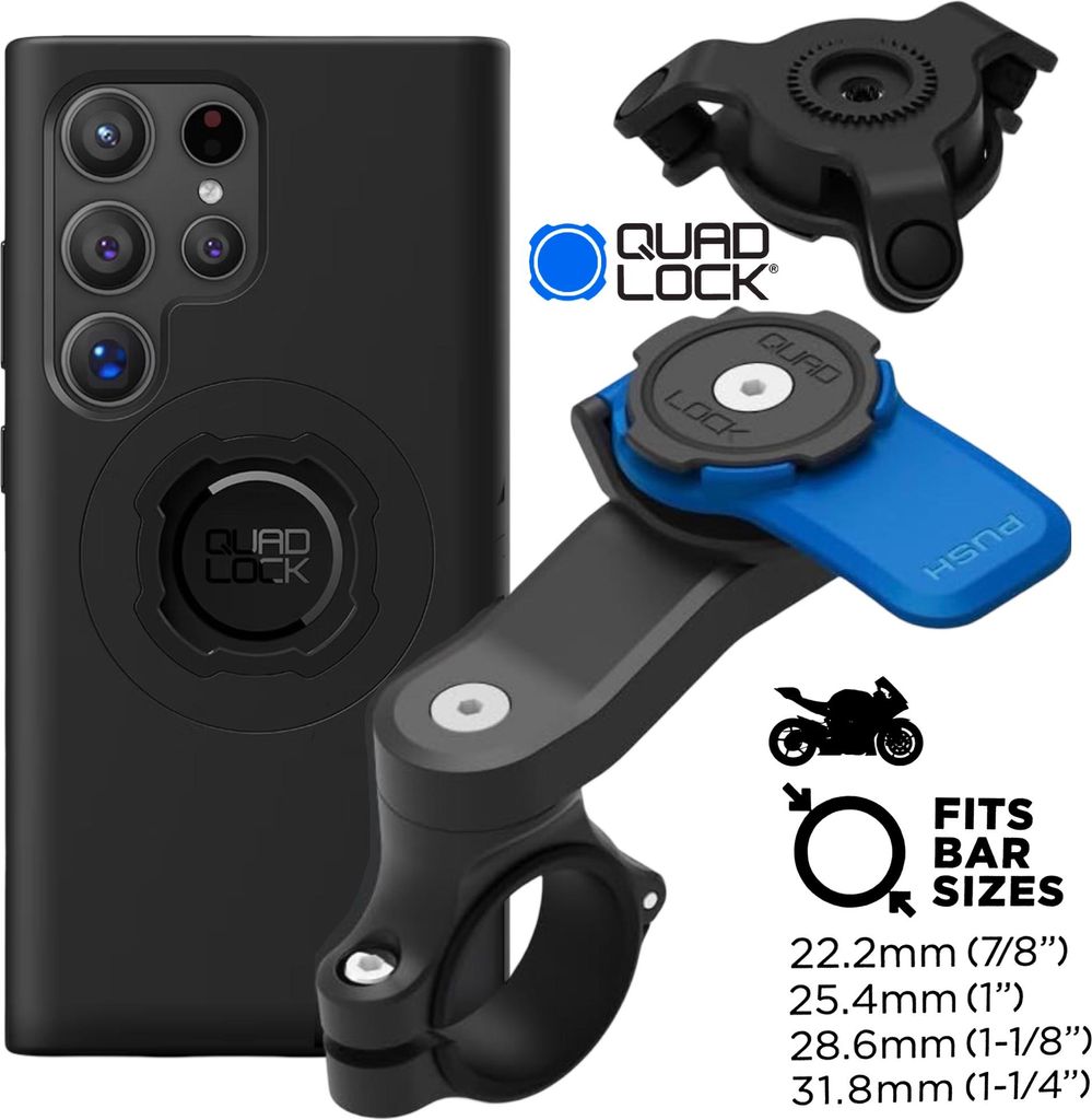 QUAD LOCK Motorrad Lenker Handyhalterung + Produktbild 