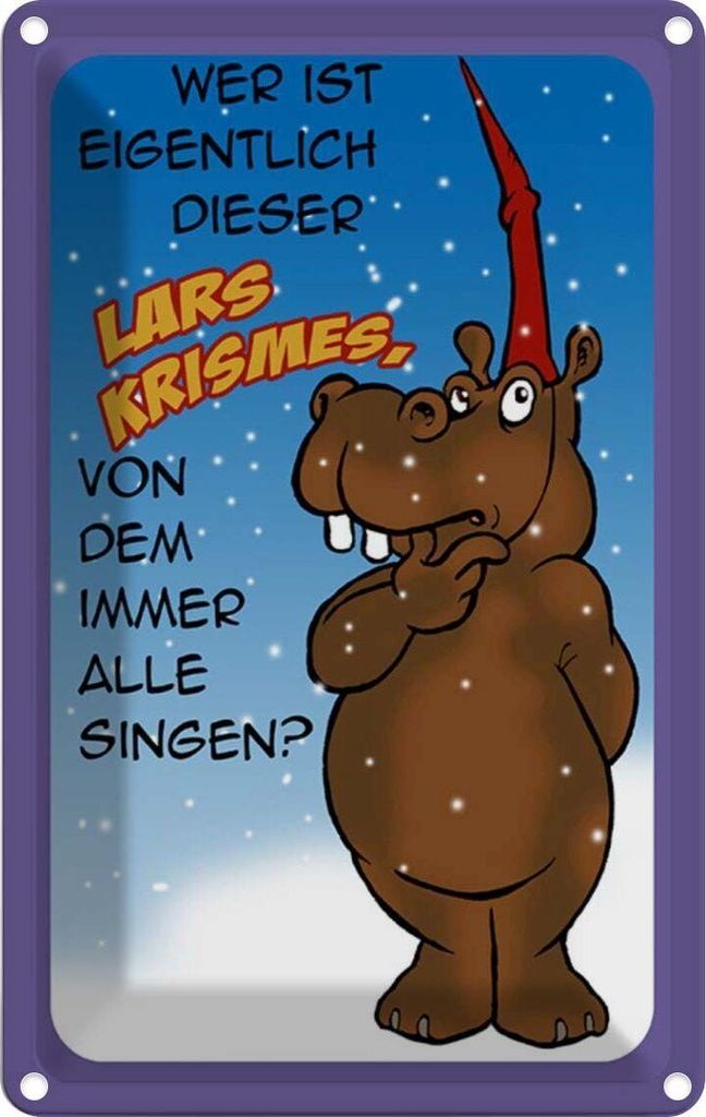 vianmo Blechschild 30x20 cm wer ist dieser Lars Krismes Dekoration Spruch Zitat