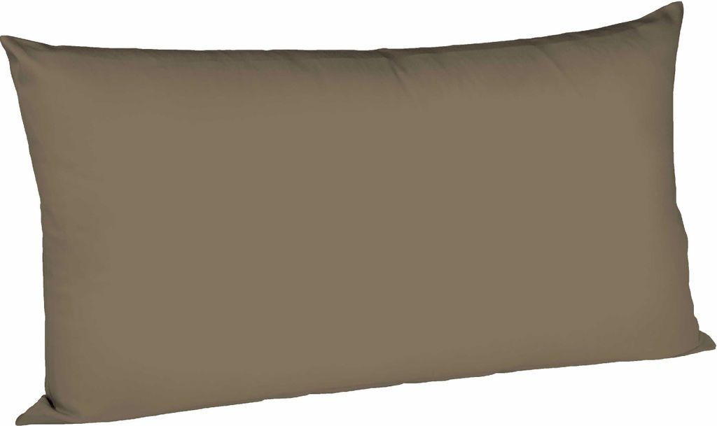 Fleuresse Mako-Satin-Kissenbezug uni colours, Farbe espresso 8031