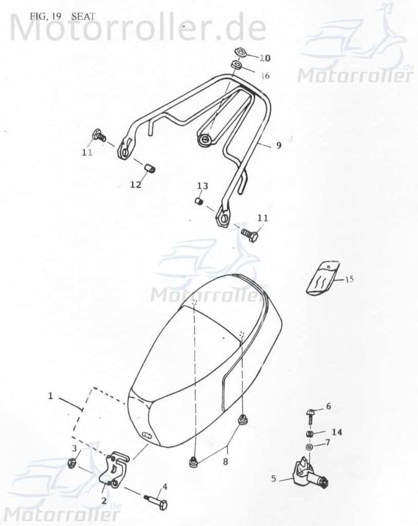 Adly Bolzen Scharnier Scoody 50 2 Stehbolzen 50ccm 2Takt Motorroller.de Gewindebolzen Zapfen Gewindestift Arretierbolzen Stiftschraube Gewinde-Stift
