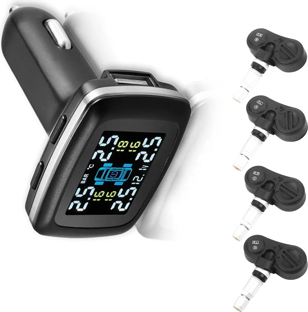 Système de surveillance TPMS intelligent avec 4 capteurs internes LCD